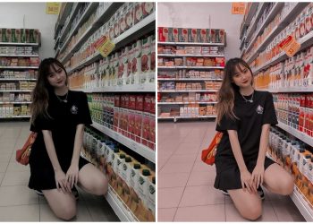 Preset Lightroom Mobile đi siêu thị tone hàn quốc đẹp