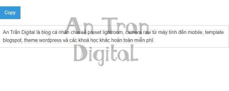 Cách tạo Copy to Clipboard cho website