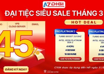 Azdigi khuyến mãi đại tiệc tháng 3