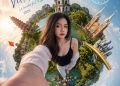 Tạo ảnh Tiny Planet Việt Nam bằng ChatGPT cực đẹp
