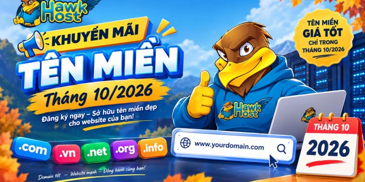 mã giảm giá tên miền hawk host tháng 10/2026